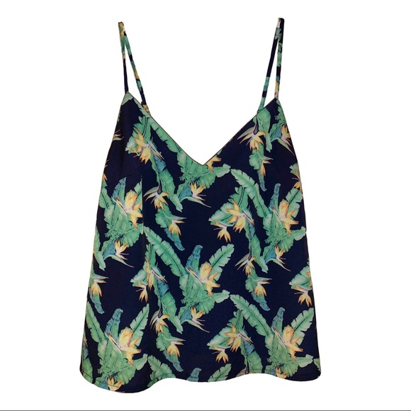 Tropical Printed Open Back Tank - Picture 4 of 5